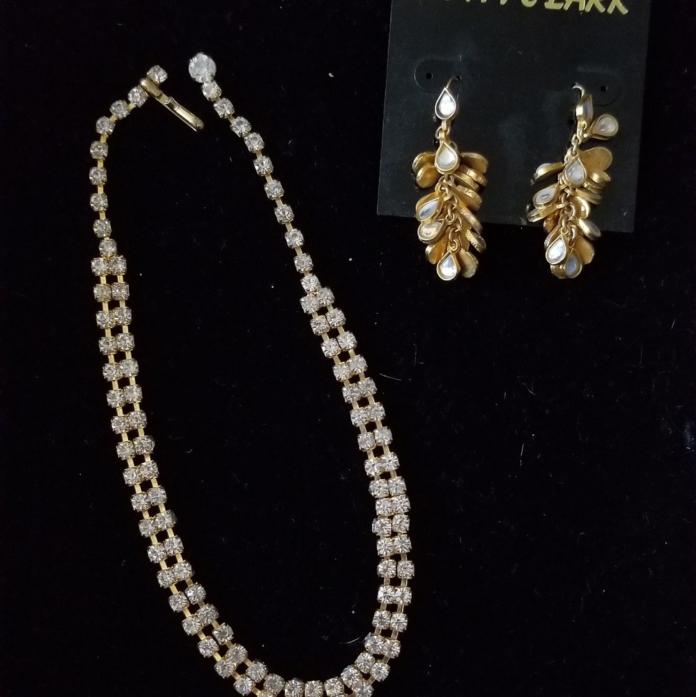 Vintage Rhinestone Choker Set